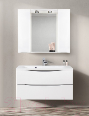 Шкаф с зеркалом для ванной BelBagno Marino-SPC-1200/750-2A-BL-P