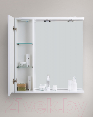 Шкаф с зеркалом для ванной BelBagno Marino-SPC-700/750-1A-BL-P-L