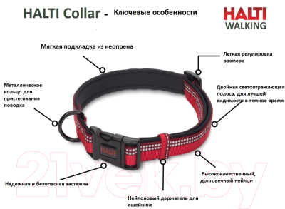Ошейник Halti Collar / HC036 (L, голубой)