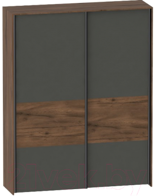 Шкаф-купе Мебельград Глазго с раздвижными дверями 180x60.5x230 (таксония/графит)