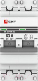 Выключатель нагрузки EKF PRoxima ВН-63 2р 40А / sl63-2-40-pro