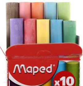 Набор мела канцелярского Maped Color Peps / 593501 (10шт)