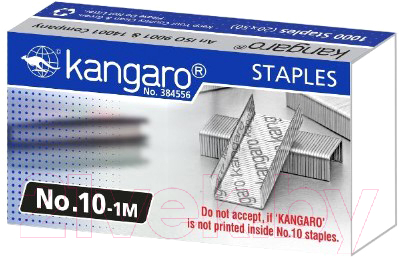Скобы канцелярские Kangaro №10 1М (1000шт)