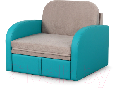 Кресло-кровать Мебельград Кадет М08 Стандарт (бенелюкс ажур серый/миф бирюзовый)