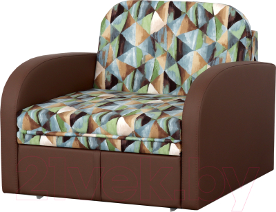 Кресло-кровать Мебельград Кадет М08 Стандарт (твинкли голубой/домус коричневый)