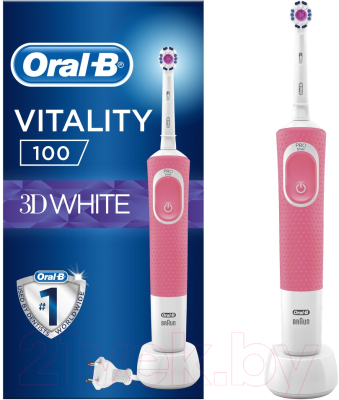 Электрическая зубная щетка Oral-B Vitality PRO 3D White Pink D100.413.1 (80326308)
