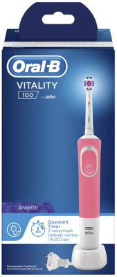 Электрическая зубная щетка Oral-B Vitality PRO 3D White Pink D100.413.1 (80326308)