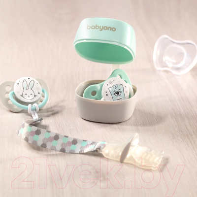 Контейнер для пустышки BabyOno Natural Nursing 535/02 (мятный)