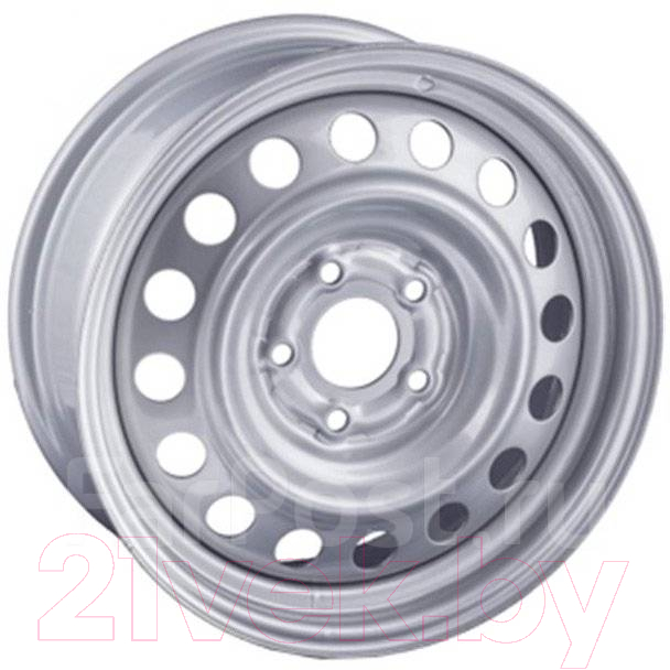 Штампованный диск Trebl 64G48L 15x6" 5x139.7мм DIA 98.5мм ET 48мм Silver