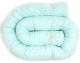 Бортик в кроватку Martoo Snake с наволочкой / SN-BL (голубой горох) - 
