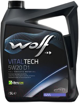 

Моторное масло WOLF, VitalTech 5W20 D1 / 16114/5