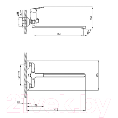 Смеситель Milardo Stripe STRSB02M10