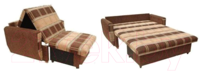 Кресло-кровать Кристалл Эконом выкатной Шинил 0.6 (гобелен коричневый)