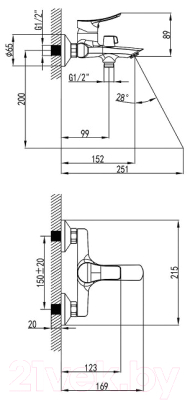 Смеситель Milardo Amplex AMPSB02M02