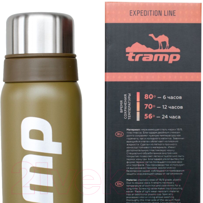 Термос для напитков Tramp Expedition Line / TRC-027о (0.9л, оливковый)