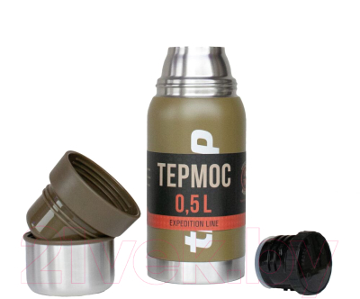 Термос для напитков Tramp Expedition Line / TRC-030о (0.5л, оливковый)