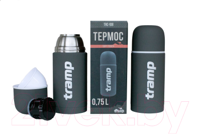 Термос для напитков Tramp Soft Touch / TRC-108с (0.75л, серый)