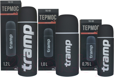 Термос для напитков Tramp Soft Touch / TRC-109с (1.0л, серый)