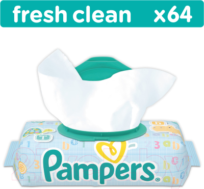 Влажные салфетки детские Pampers Baby Fresh (64шт)