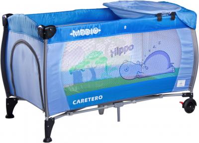 Кровать-манеж Caretero Medio Safari (Blue) - общий вид