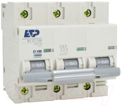 Выключатель автоматический ETP ВА 47-100 3P 100А(D)
