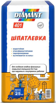 Шпатлевка Diamant 401 (25кг, белый)