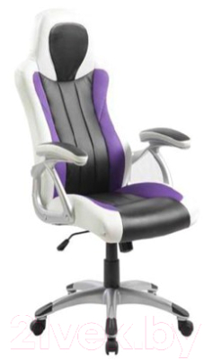 Кресло геймерское Mio Tesoro Луиджи X-2702 (белый/черный/фиолетовый)