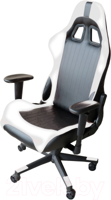 Кресло геймерское Mio Tesoro Альберто X-2546 (черный/белый)