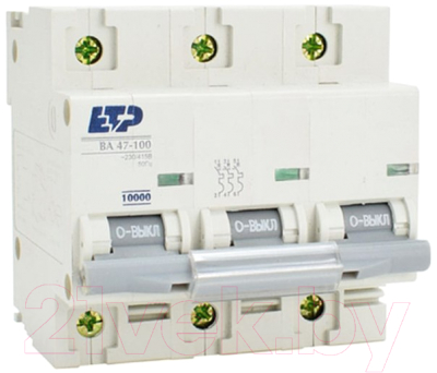 

Выключатель автоматический ETP, ВА 47-100 3P 80А (D) 10kA