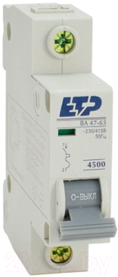 Выключатель автоматический ETP ВА 47-63 1P 10А (D)