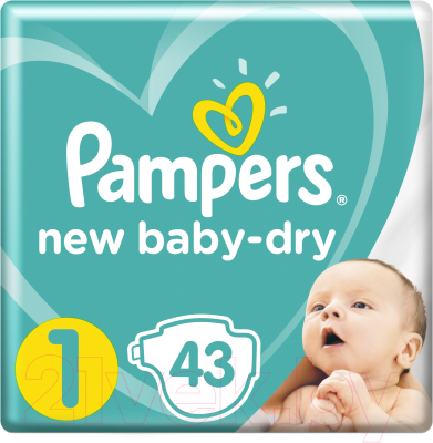 Подгузники детские Pampers New Baby-Dry Newborn (43шт)