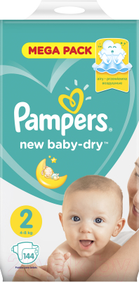 Подгузники детские Pampers New Baby-Dry 2 Mini (144шт)