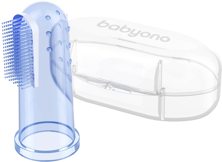 Зубная щетка для новорожденных BabyOno 0м+ / 723 (синий)