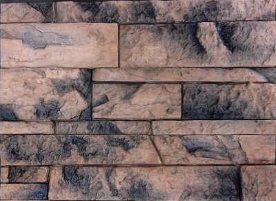 Декоративный камень гипсовый Polinka Сланец карпатский угловой элемент У1404М (коричневый мрамор)