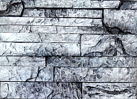 Декоративный камень гипсовый Polinka Сланец карпатский угловой элемент У1406 (серый) - 