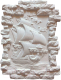 Декоративный камень гипсовый Polinka Декор Фрегат белый (260x200x20) - 