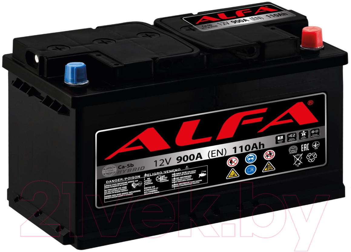 Автомобильный аккумулятор ALFA battery Hybrid R / AL 110.0