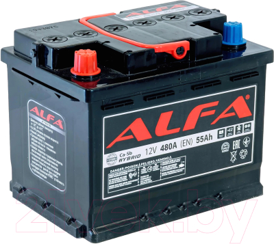 Автомобильный аккумулятор ALFA battery Hybrid L / AL 55.1 (55 А/ч)