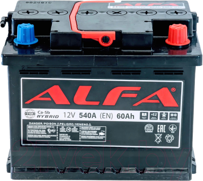 Автомобильный аккумулятор ALFA battery Hybrid R / AL 60.0 (60 А/ч)