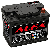 Автомобильный аккумулятор ALFA battery Hybrid R / AL 62.0 (62 А/ч) - 