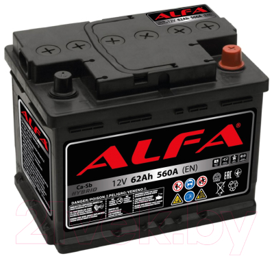 Автомобильный аккумулятор ALFA battery Hybrid R / AL 62.0 (62 А/ч)