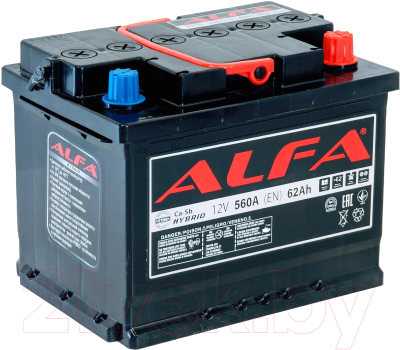 Автомобильный аккумулятор ALFA battery Hybrid R (62 А/ч)
