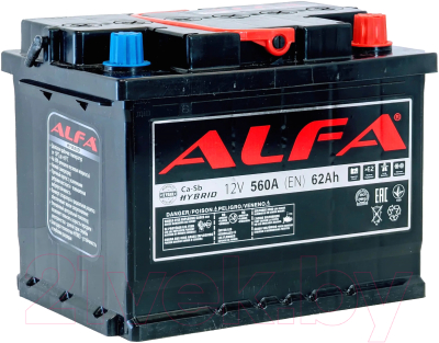 Автомобильный аккумулятор ALFA battery Hybrid R (62 А/ч)