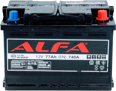 Автомобильный аккумулятор ALFA battery Hybrid R / AL 77.0 (77 А/ч)