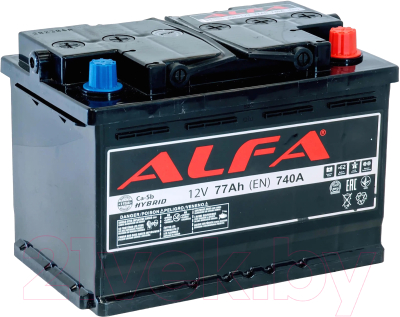 Автомобильный аккумулятор ALFA battery Hybrid R / AL 77.0 (77 А/ч)