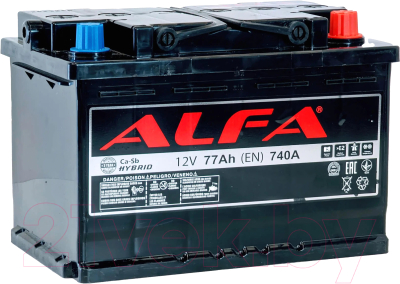 Автомобильный аккумулятор ALFA battery Hybrid R / AL 77.0 (77 А/ч)