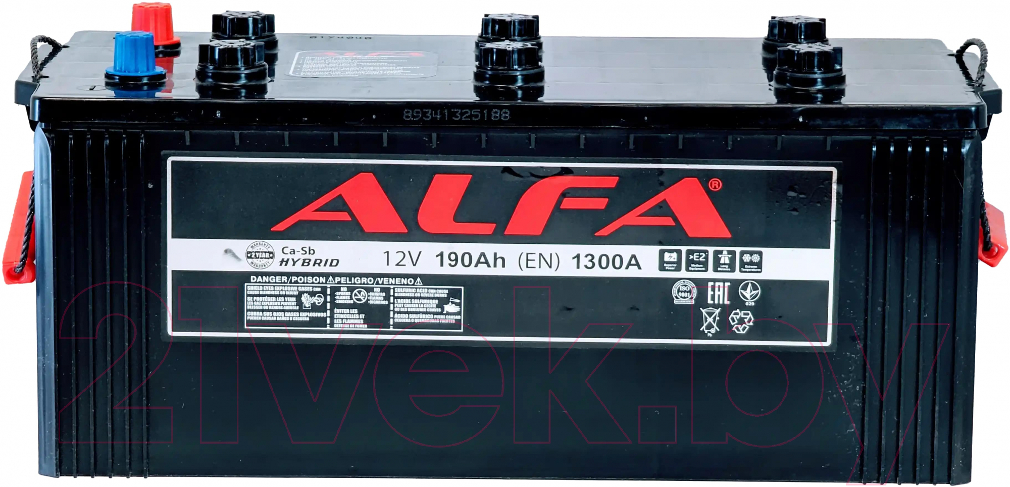 Автомобильный аккумулятор ALFA battery Евро L (190 А/ч) — фото 2