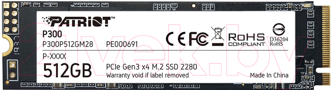 SSD диск Patriot P300 512GB M2 (P300P512GM28)