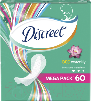 Прокладки ежедневные Discreet Deo Water Lily Multiform Trio (60шт)