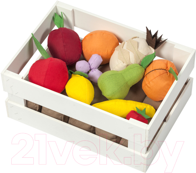 Набор игрушечных продуктов Paremo Фрукты в ящике с карточками / PK320-22 (10 предметов)